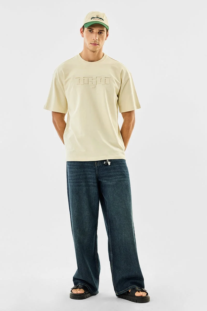 سنيتش تيشيرت قطن % بقصة واسعة